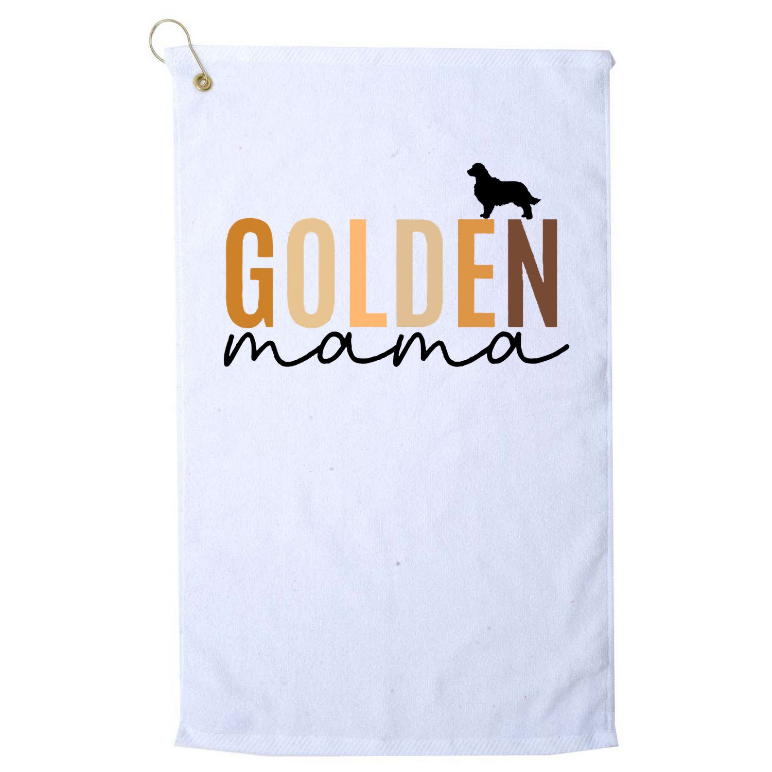 Golden Mama Funny Dog Lover Golf Towel