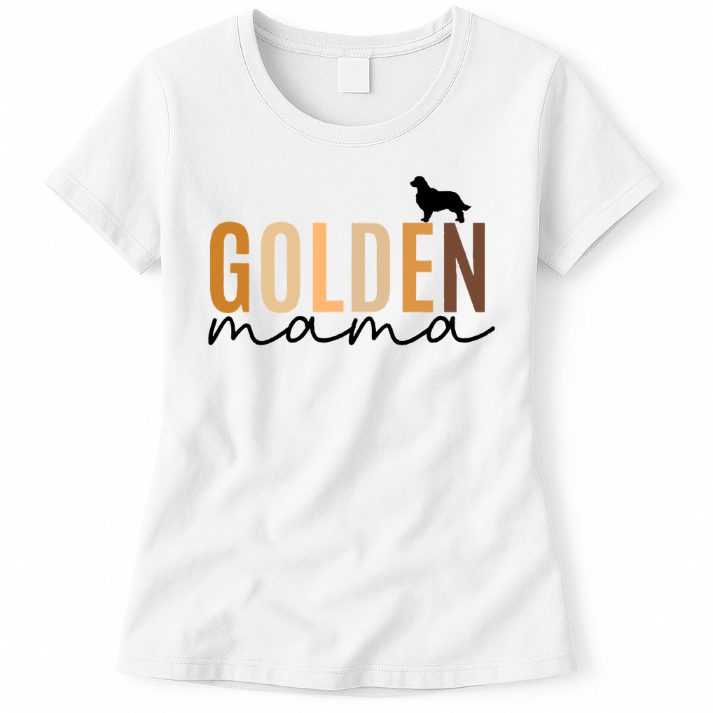 Golden Mama Funny Dog Lover Womens T-Shirt