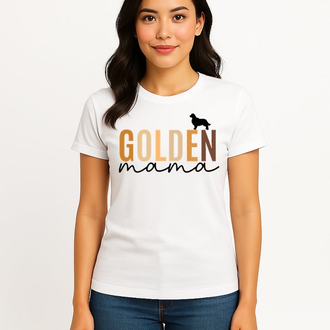 Golden Mama Funny Dog Lover Womens T-Shirt