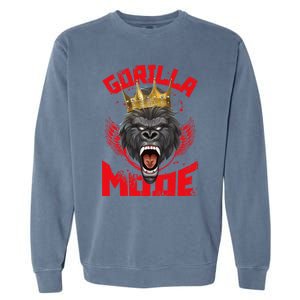 Gorilla Mode Fitness Gym Motivation Beast Workout King Gift Garment-Dyed Sweatshirt