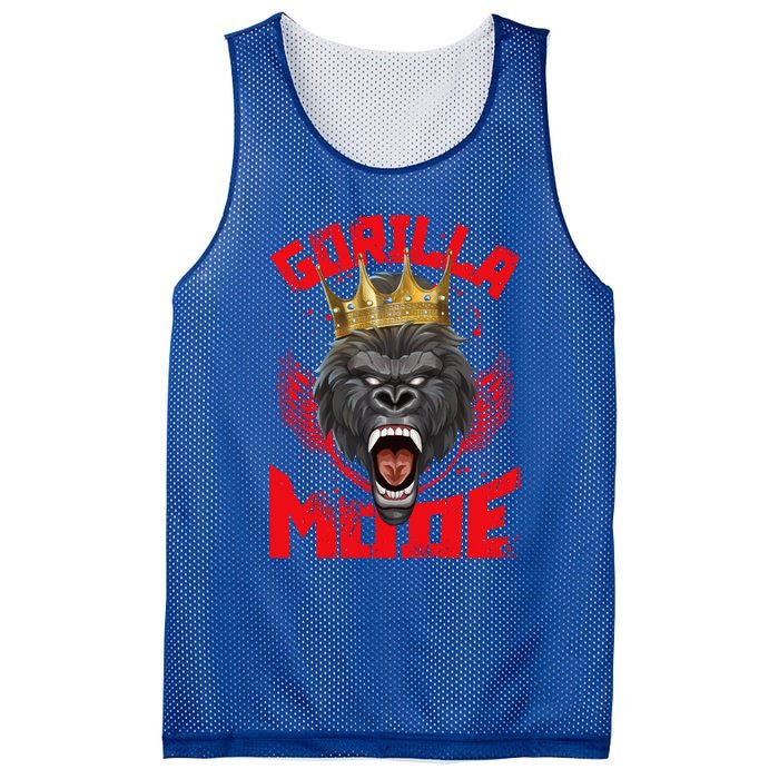 Gorilla Mode Fitness Gym Motivation Beast Workout King Gift Mesh Reversible Basketball Jersey Tank