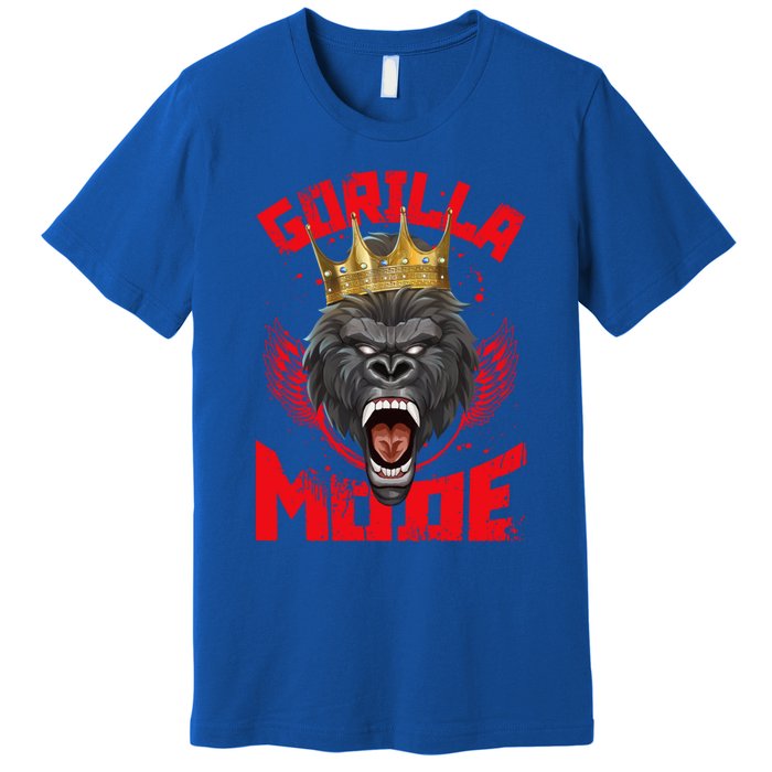 Gorilla Mode Fitness Gym Motivation Beast Workout King Gift Premium T-Shirt