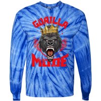 Gorilla Mode Fitness Gym Motivation Beast Workout King Gift Tie-Dye Long Sleeve Shirt