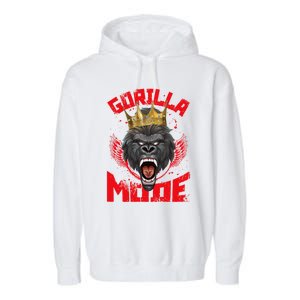 Gorilla Mode Fitness Gym Motivation Beast Workout King Gift Garment-Dyed Fleece Hoodie