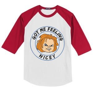 Got Me Feeling Nicey Kids Colorblock Raglan Jersey