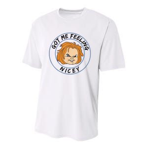 Got Me Feeling Nicey Youth Performance Sprint T-Shirt