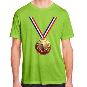 Golden Medal For Winners School Team And Champions Adult ChromaSoft Performance T-Shirt