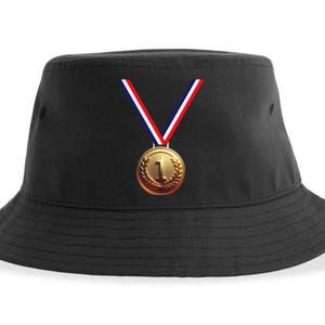 Golden Medal For Winners School Team And Champions Sustainable Bucket Hat