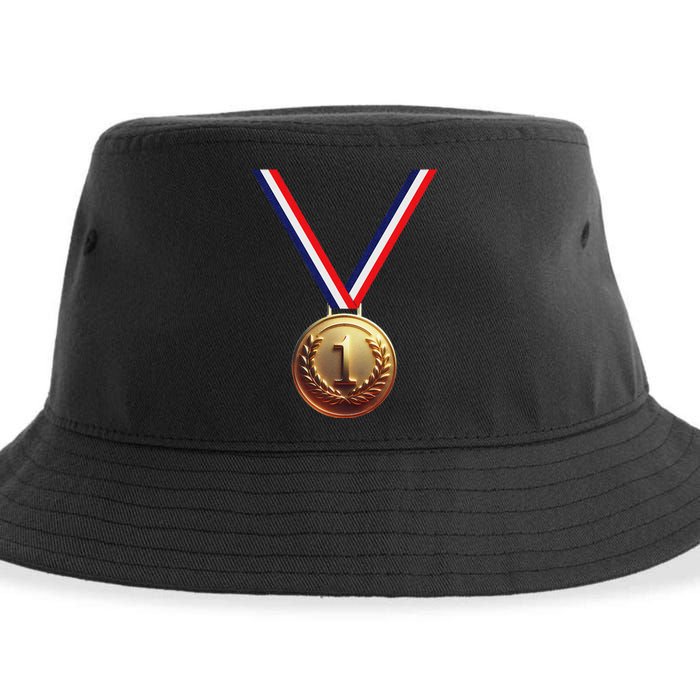 Golden Medal For Winners School Team And Champions Sustainable Bucket Hat