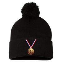 Golden Medal For Winners School Team And Champions Pom Pom 12in Knit Beanie