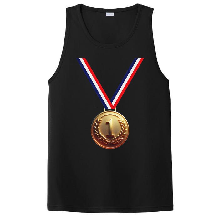 Golden Medal For Winners School Team And Champions PosiCharge Competitor Tank