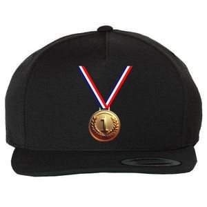 Golden Medal For Winners School Team And Champions Wool Snapback Cap