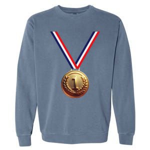 Golden Medal For Winners School Team And Champions Garment-Dyed Sweatshirt