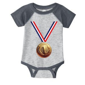 Golden Medal For Winners School Team And Champions Infant Baby Jersey Bodysuit