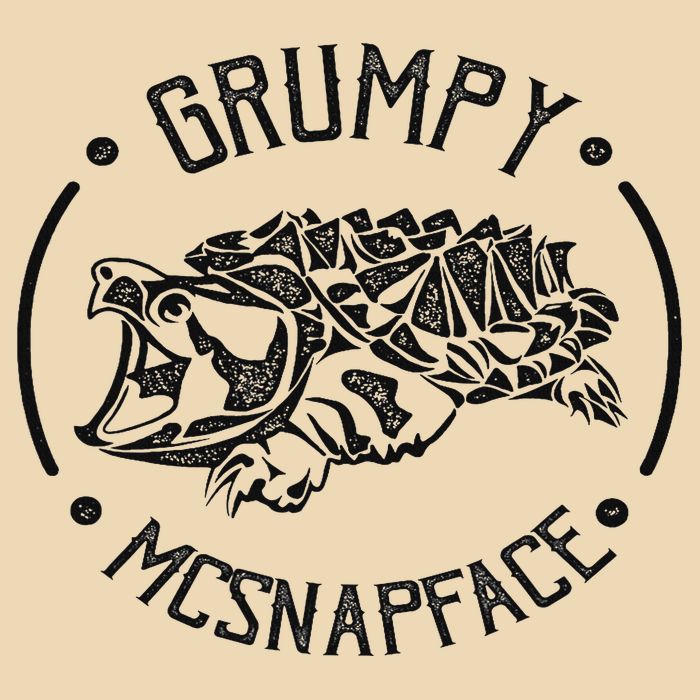 Grumpy Mcsnapface Funny Snapping Turtle Drawstring Bag