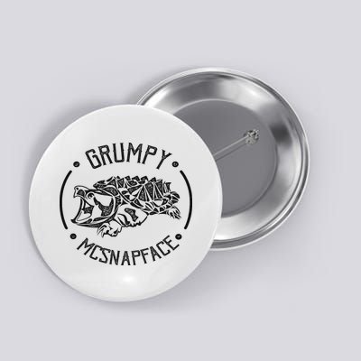 Grumpy Mcsnapface Funny Snapping Turtle Button