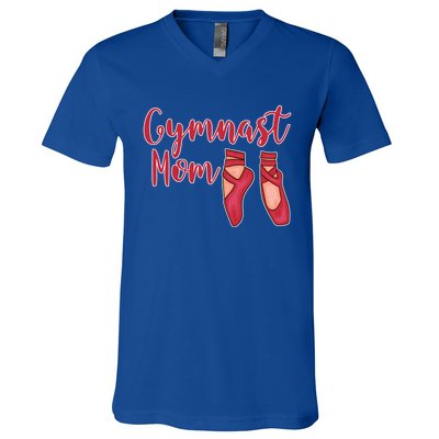 Gymnast Mom Funny Gift Gymnastics Shoes Gift V-Neck T-Shirt