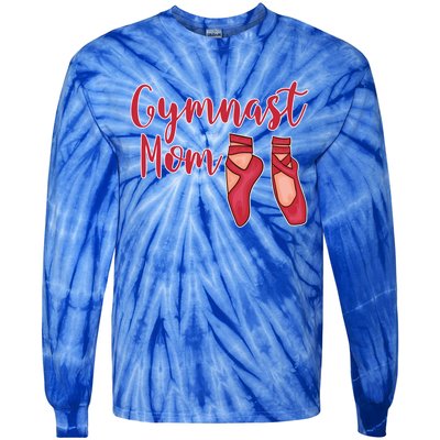 Gymnast Mom Funny Gift Gymnastics Shoes Gift Tie-Dye Long Sleeve Shirt