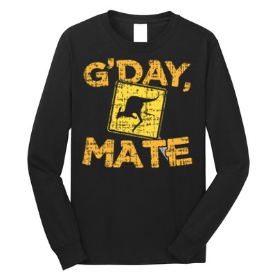 Gday Mate Funny Australia Kangaroo Long Sleeve Shirt