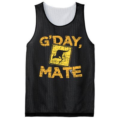 Gday Mate Funny Australia Kangaroo Mesh Reversible Basketball Jersey Tank