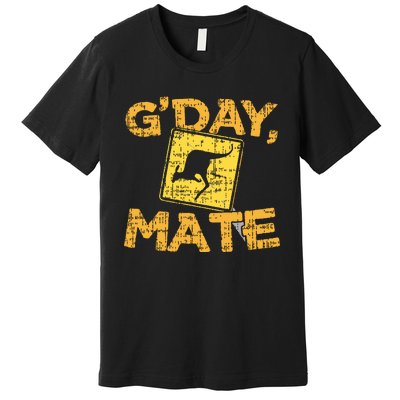 Gday Mate Funny Australia Kangaroo Premium T-Shirt