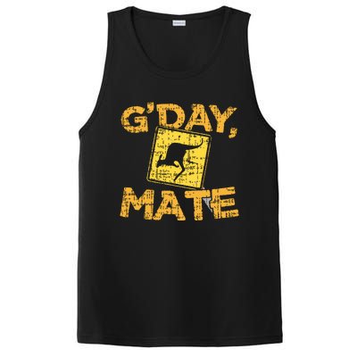 Gday Mate Funny Australia Kangaroo PosiCharge Competitor Tank