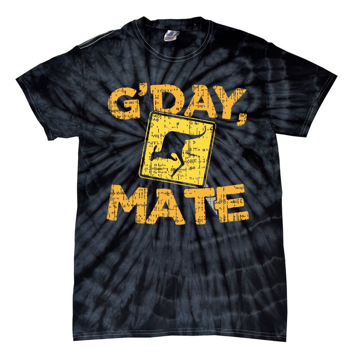 Gday Mate Funny Australia Kangaroo Tie-Dye T-Shirt