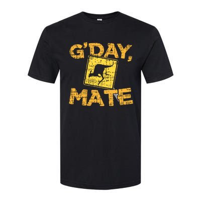 Gday Mate Funny Australia Kangaroo Softstyle® CVC T-Shirt