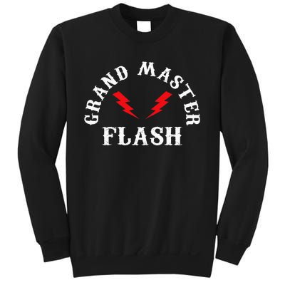 Grand Master Flash Lighting Fast White Text Sweatshirt