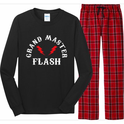 Grand Master Flash Lighting Fast White Text Long Sleeve Pajama Set