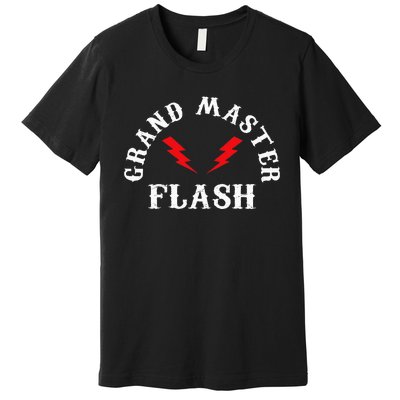 Grand Master Flash Lighting Fast White Text Premium T-Shirt