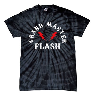 Grand Master Flash Lighting Fast White Text Tie-Dye T-Shirt