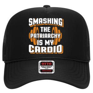 Gym Motivation & Feminist Statement Print High Crown Mesh Back Trucker Hat