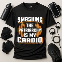 Gym Motivation & Feminist Statement Print Cooling Performance Crew T-Shirt