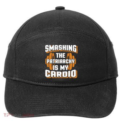 Gym Motivation & Feminist Statement Print 7-Panel Snapback Hat