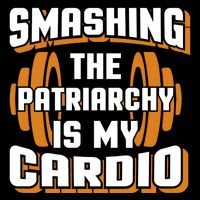 Gym Motivation & Feminist Statement Print Drawstring Bag