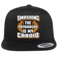 Gym Motivation & Feminist Statement Print Flat Bill Trucker Hat