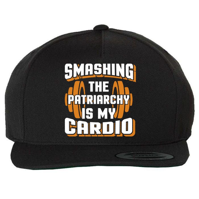 Gym Motivation & Feminist Statement Print Wool Snapback Cap