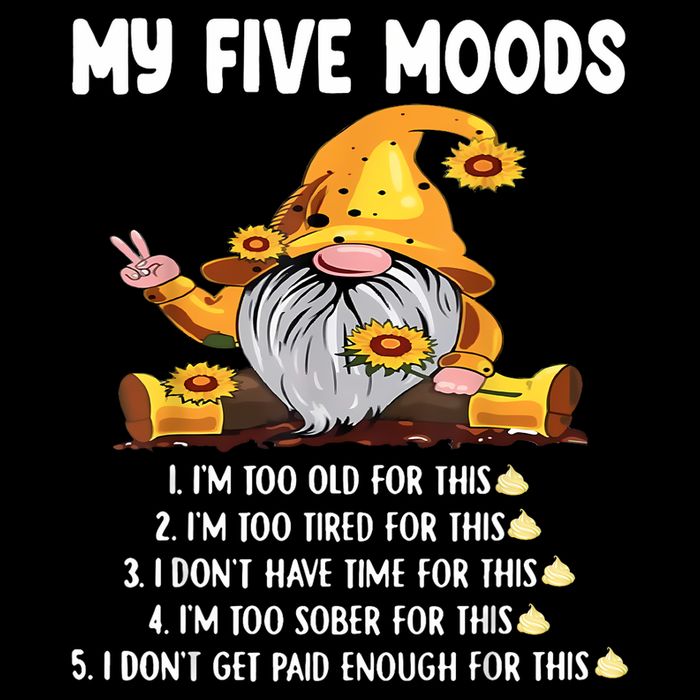Gnome My Five Moods 1. IM Too Old For This Shit Impact Tech Backpack