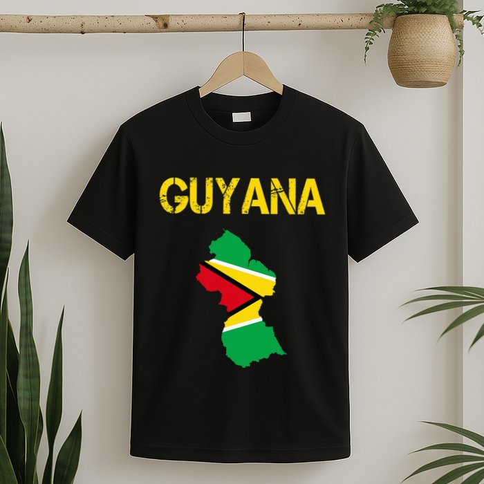 Guyana Map Flag Of Guyana T-Shirt