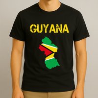 Guyana Map Flag Of Guyana T-Shirt