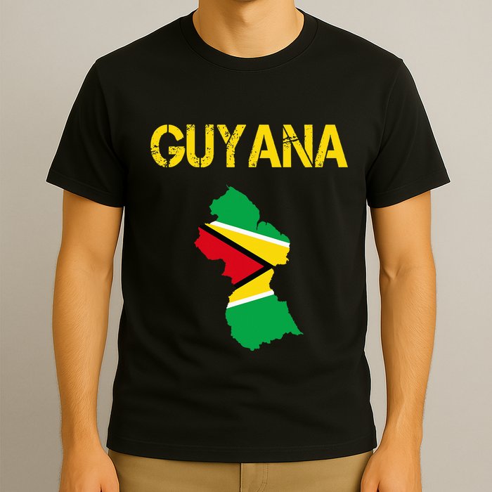 Guyana Map Flag Of Guyana T-Shirt