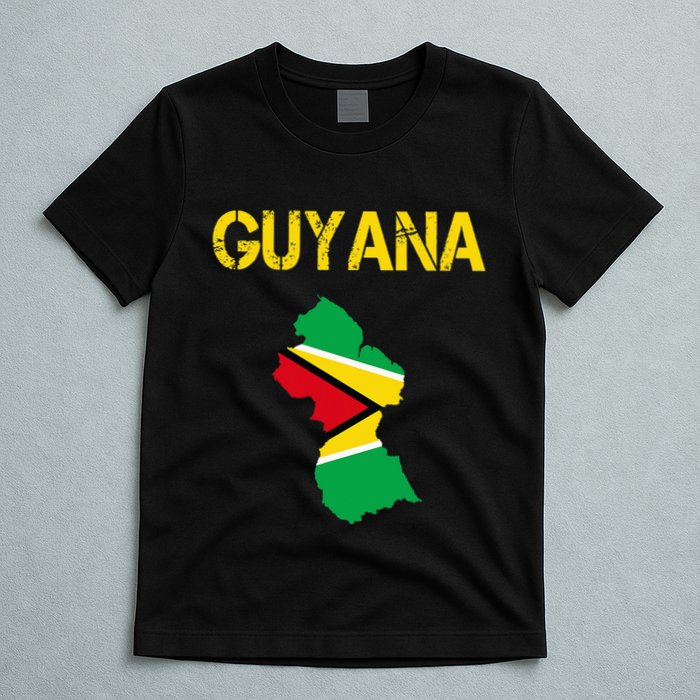 Guyana Map Flag Of Guyana T-Shirt