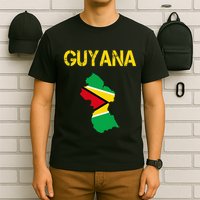 Guyana Map Flag Of Guyana T-Shirt