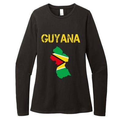 Guyana Map Flag Of Guyana Womens CVC Long Sleeve Shirt