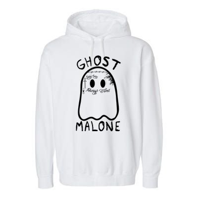 Ghost Malone Funny Halloween Parody Garment-Dyed Fleece Hoodie