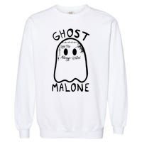 Ghost Malone Funny Halloween Parody Garment-Dyed Sweatshirt