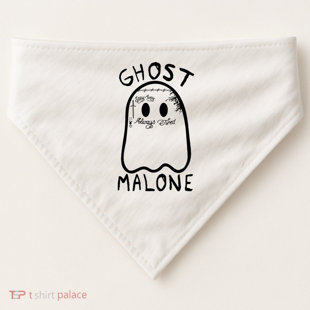 Ghost Malone Funny Halloween Parody USA-Made Doggie Bandana