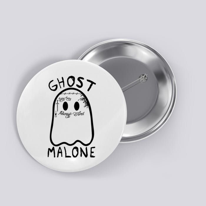 Ghost Malone Funny Halloween Parody Button