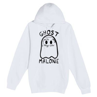 Ghost Malone Funny Halloween Parody Premium Pullover Hoodie